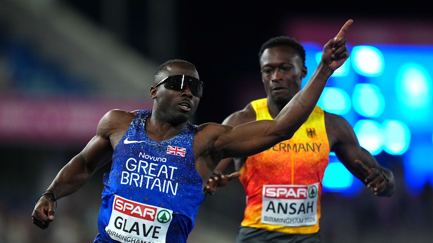 Romell Glave 100m Birmingham