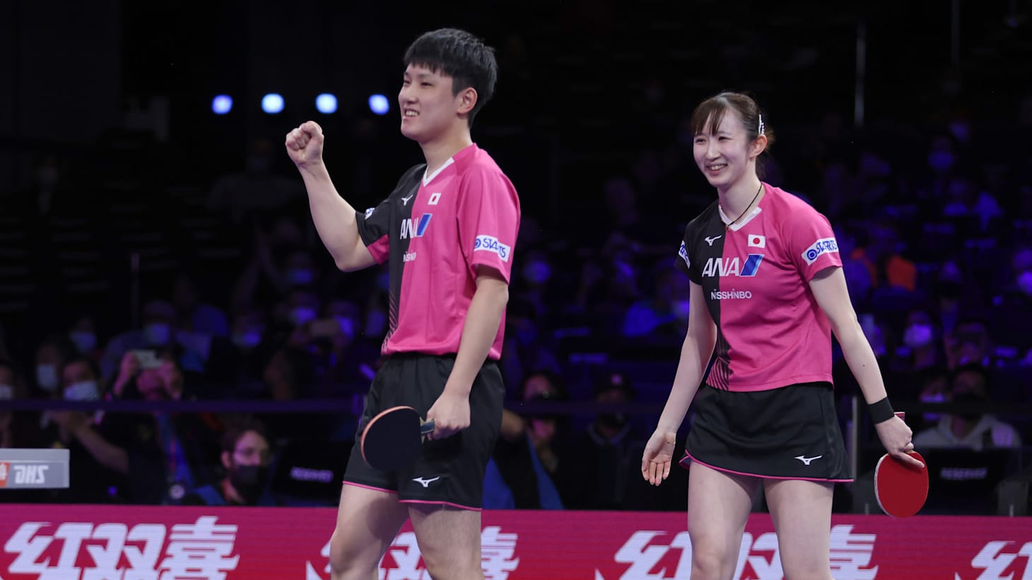 張本智和／早田ひなが混合ダブルス決勝進出┃卓球 WTT シンガポール