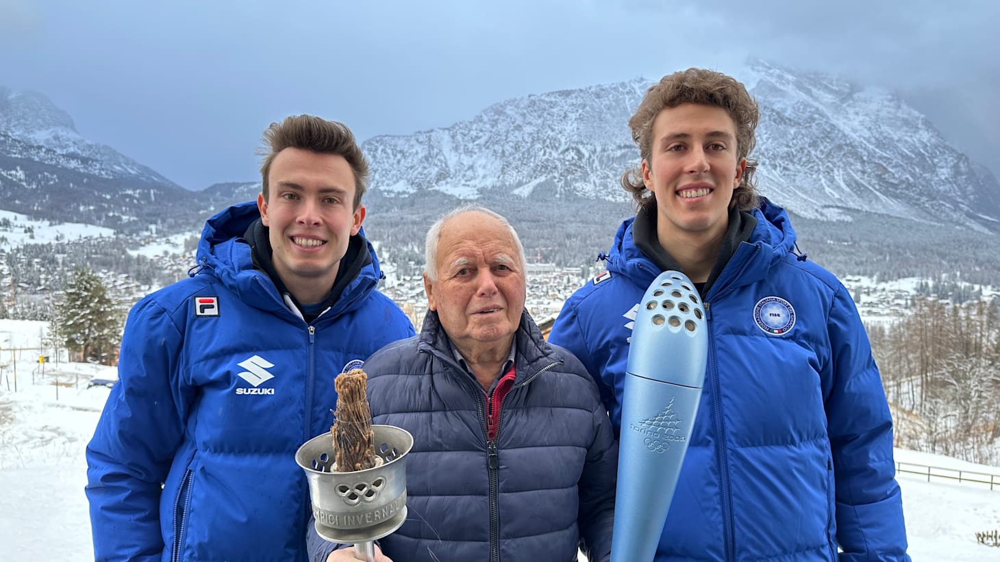 Giacomo (D), Bruno (C) e Alberto Colli (S)