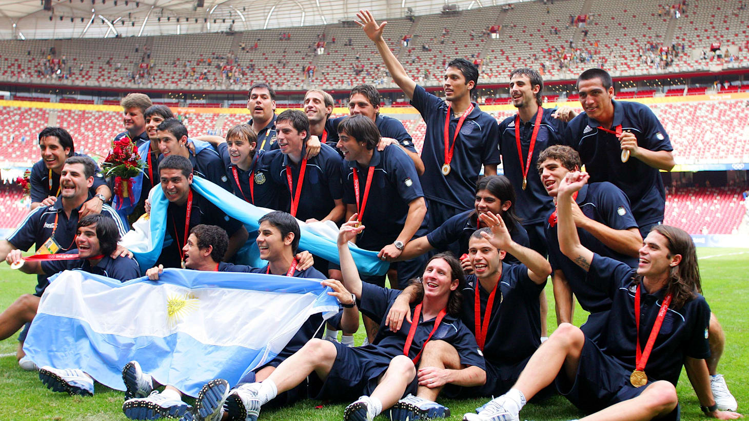 Argentina celebrate Beijing 2008 gold