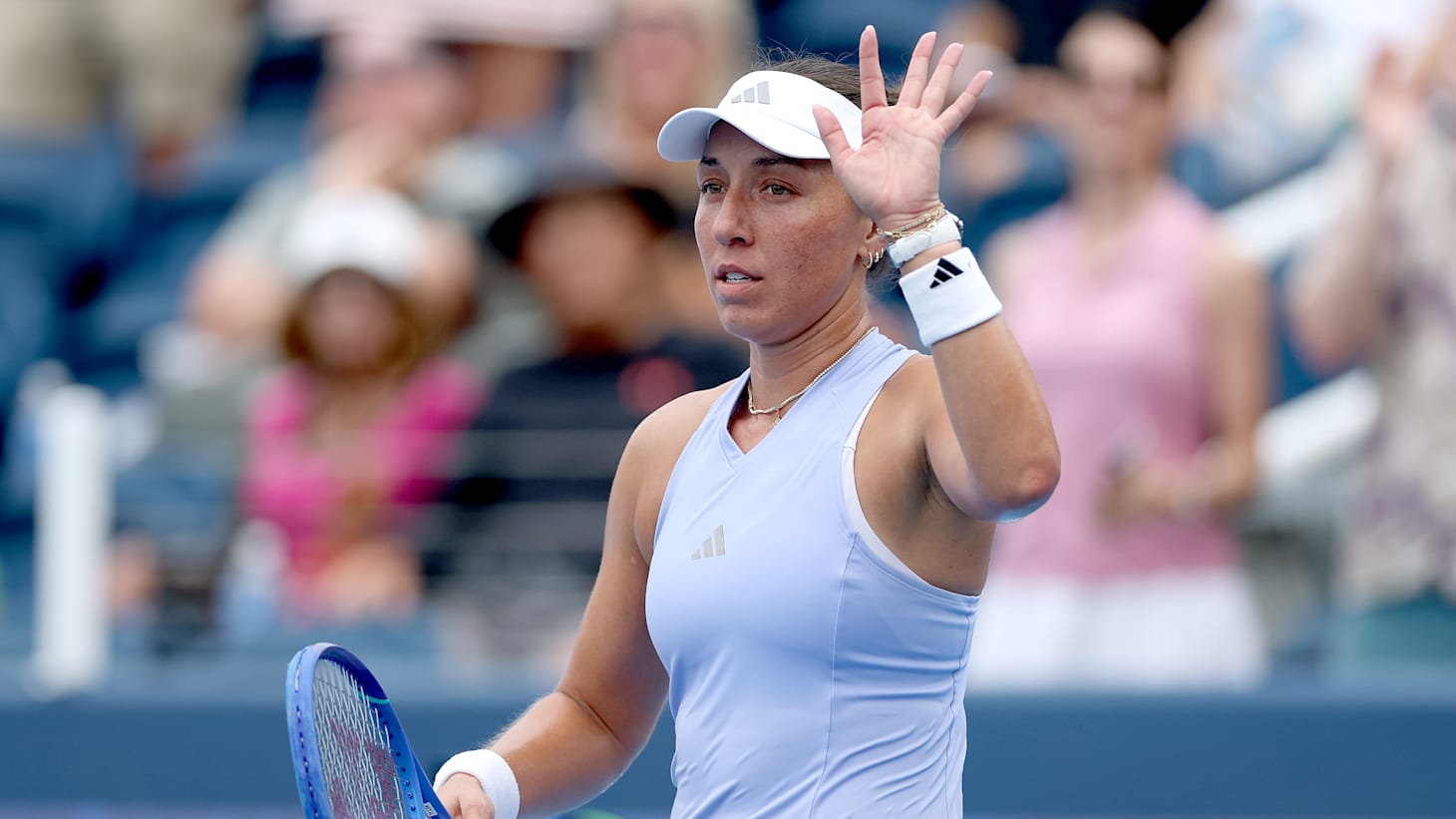 Jessica Pegula (USA) celebrates at the Cincinnati Open