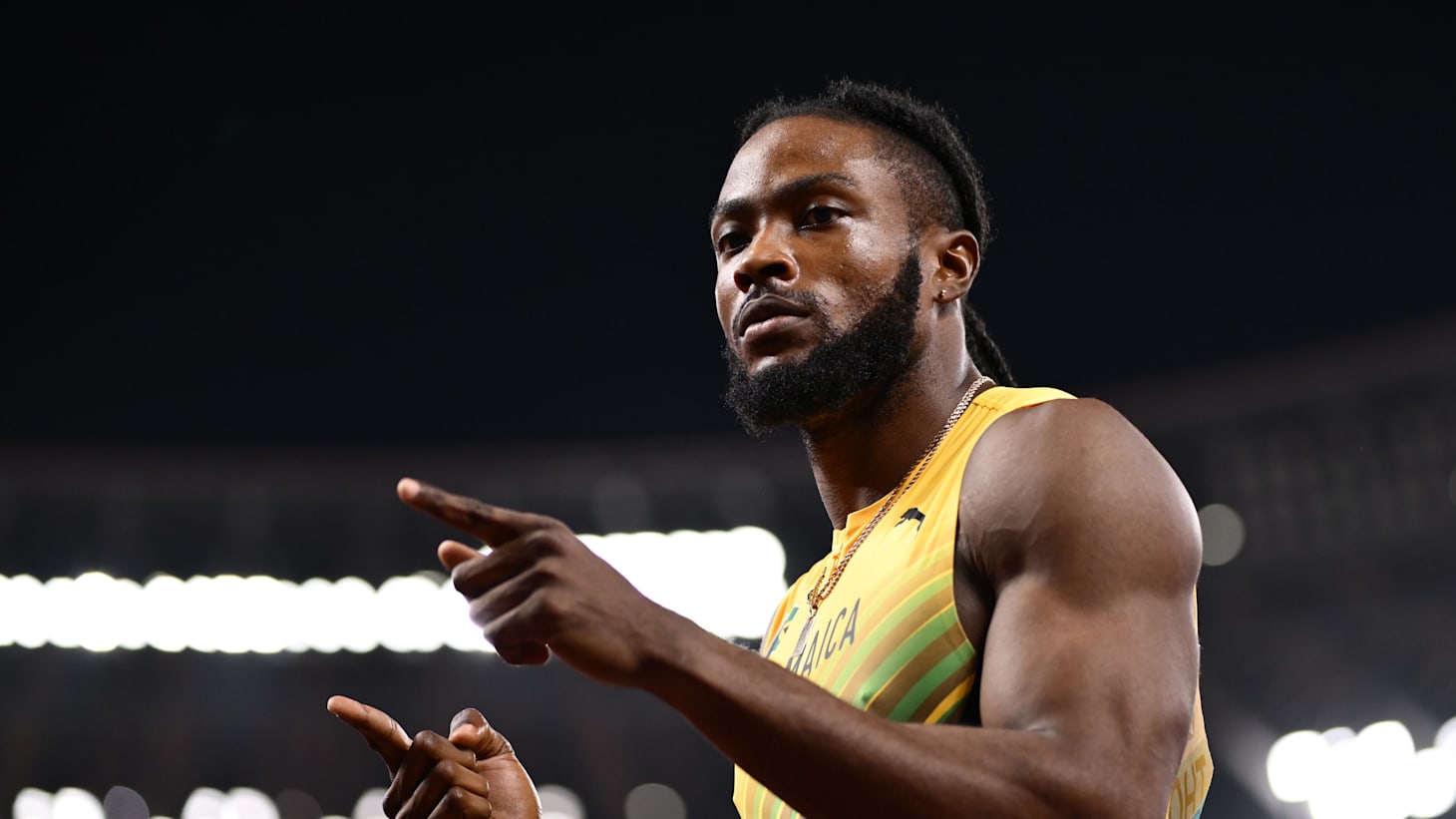 Kishane Thompson, seen here at the 2025 World Athletics Championships&nbsp;in Tokyo, lowered the world best in the men's 150m at the Miramar Invitational.