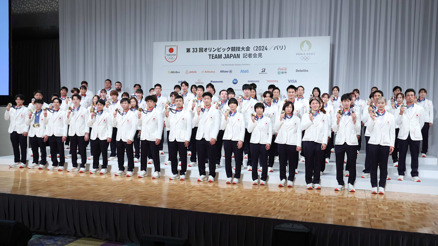 パリ2024日本選手団 解団…旗手の江村美咲「競技を超えて、高め