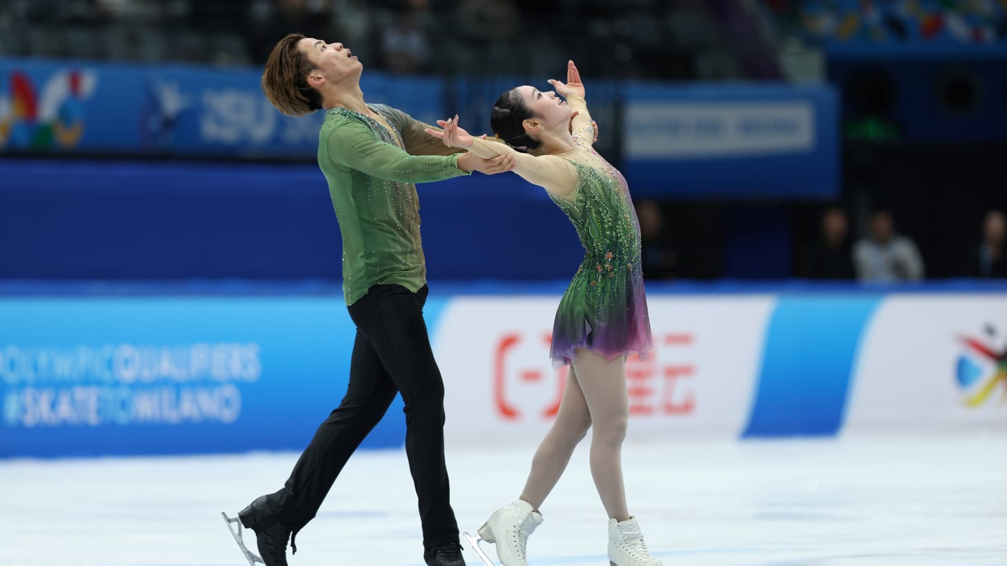 Japan’s Nagaoka Yuna/Moriguchi Sumitada secured an Olympic quota in pairs skating for Japan at the 2025 ISU Skate to Milano Figure Skating Qualifier.