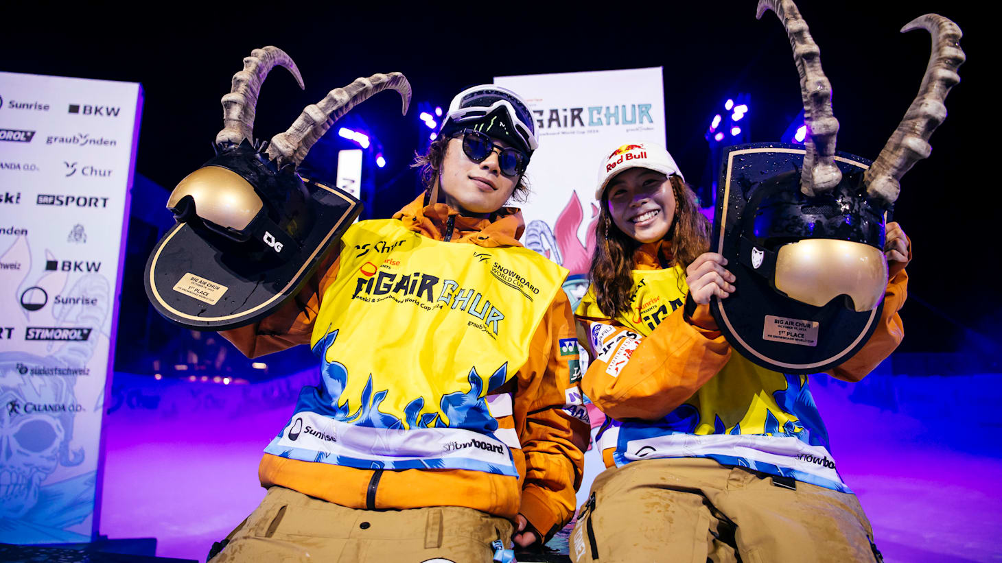 Snowboard Big Air Chur World Cup 2024: Fukada Mari and Hasegawa