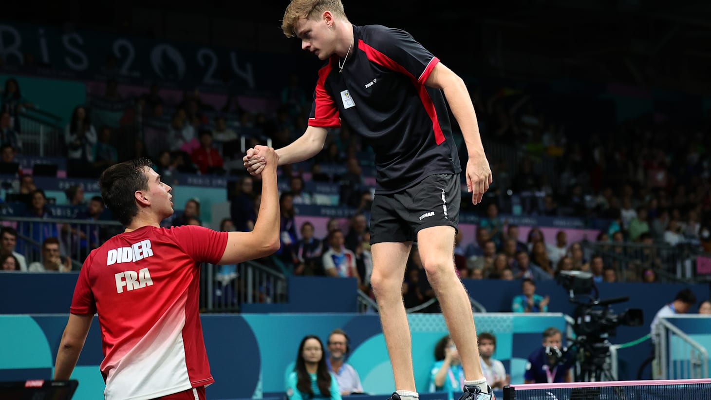 Laurens Devos of Team Belgium and Lucas Didier of Team France