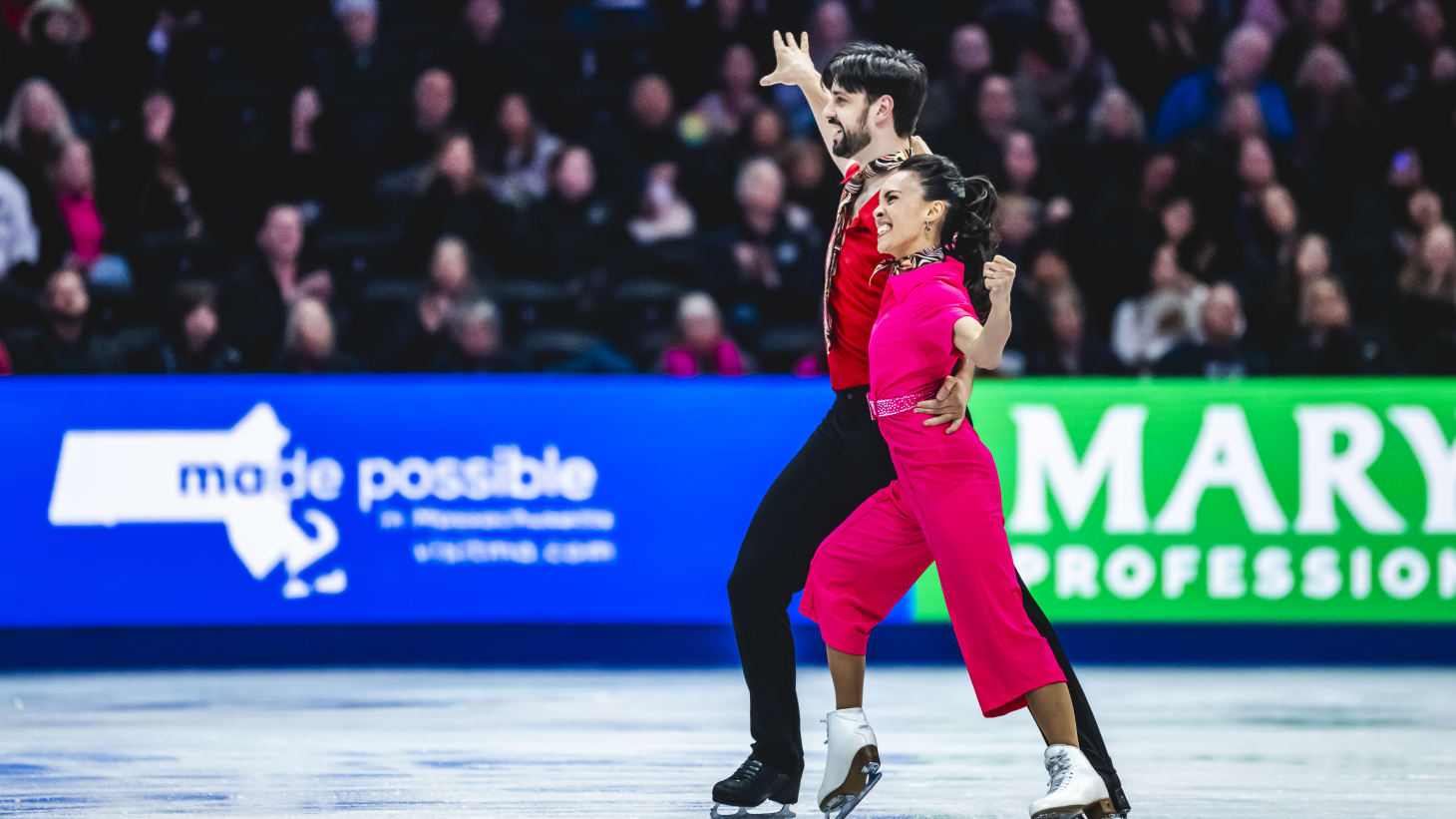 Jennifer Janse Van Rensburg und Benjamin Steffan zeigen ihren Rhythmustanz bei der WM 2025 in Boston