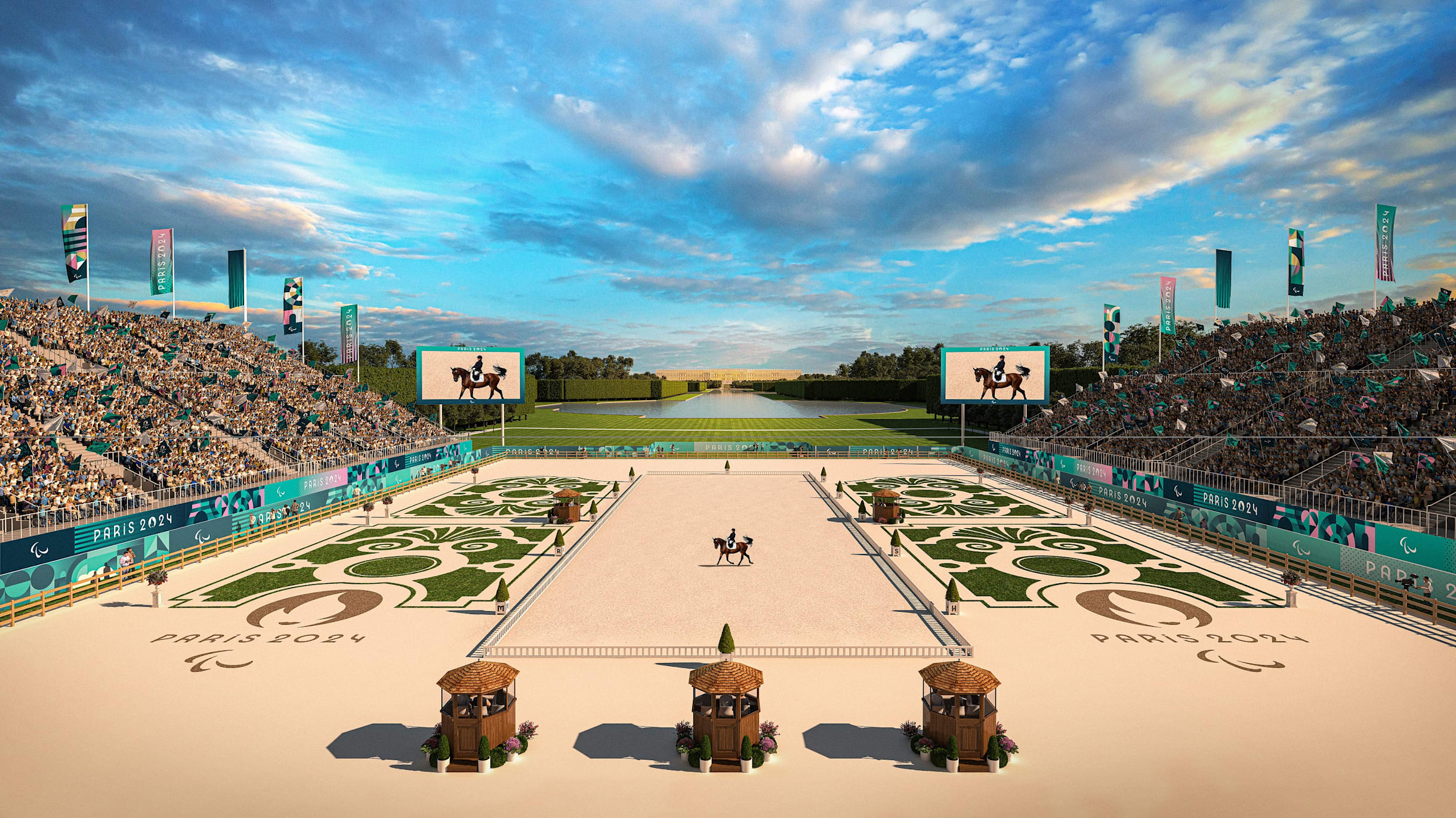 Château de Versailles hålls ridsport i OS 2024
