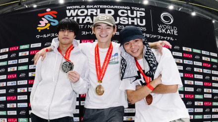 スケートボード「自分にしかできない技」で白井空良が優勝 根附海龍