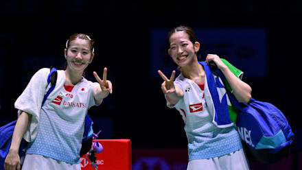バドミントン・志田千陽＆松山奈未「最後に笑い合えるように」パリ2024オリンピック日本代表