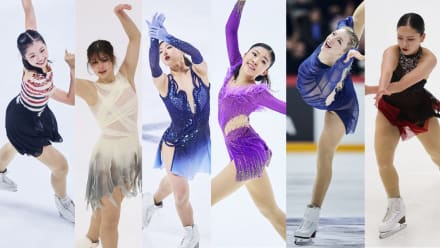 フィギュアスケート坂本花織、千葉百音、中井亜美、渡辺倫果の日本選手