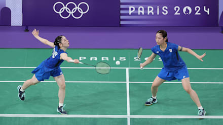 志田千陽／松山奈未、大韓民国ペアに黒星も準々決勝進出｜パリ
