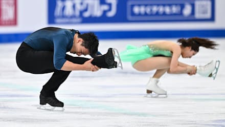 りくりゅう”三浦璃来／木原龍一がSP首位に…女子は渡辺倫果が3位発進丨