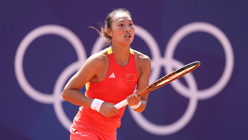 郑钦文在2024年巴黎奥运会网球女子单打比赛中