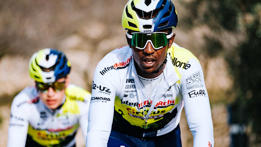 Cycling history-maker Biniam Girmay: 