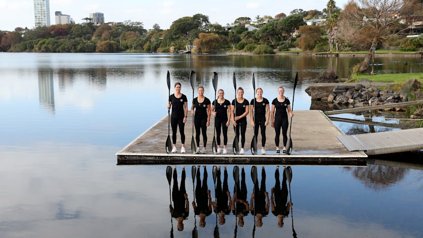 New Zealand's female Canoe sprint team for Paris 2024.