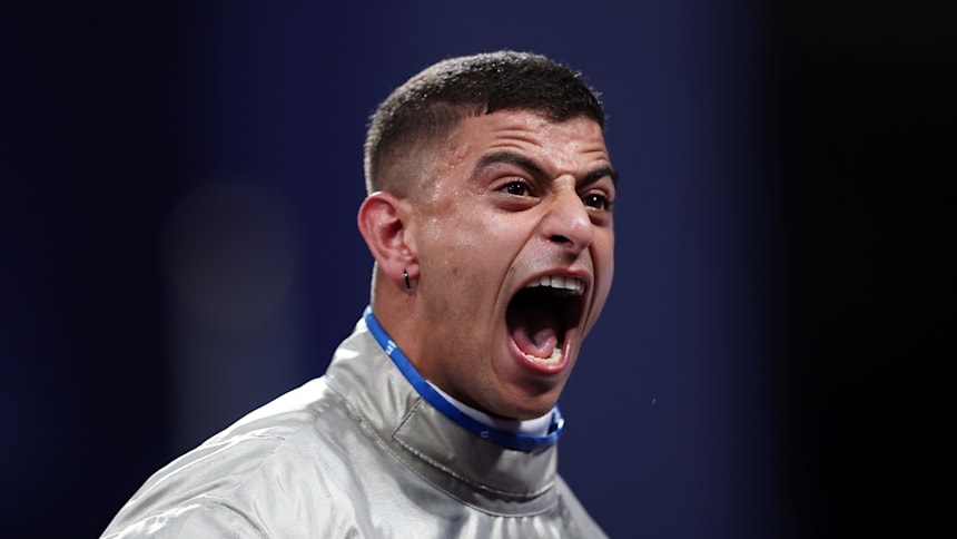 Fares Ferjani won silver for Tunisia in fencing at Paris 2024