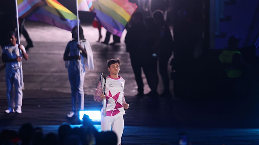 Tom Daley during the Opening Ceremony of the 2022 Commonwealth Games in Birmingham, England