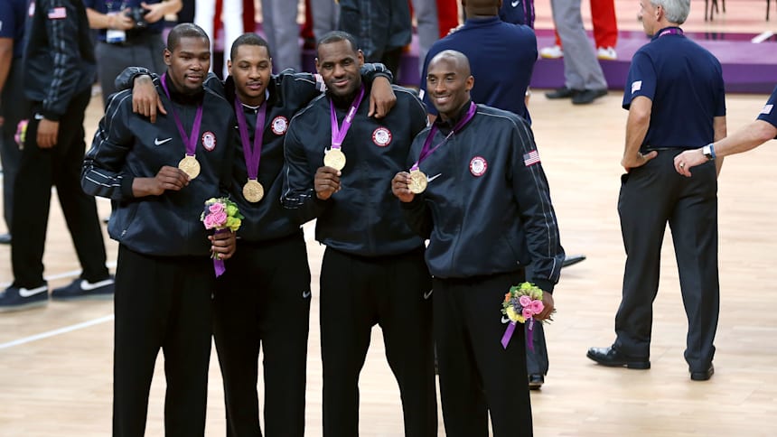 Kevin Durant, Carmelo Anthony, LeBron James y Kobe Bryant, Juegos Olímpicos Londres 2012