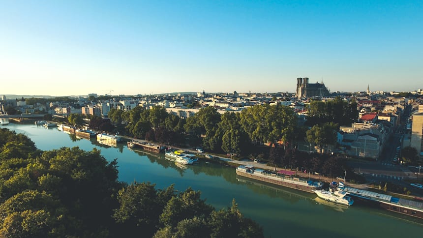 Reims, vue du ciel