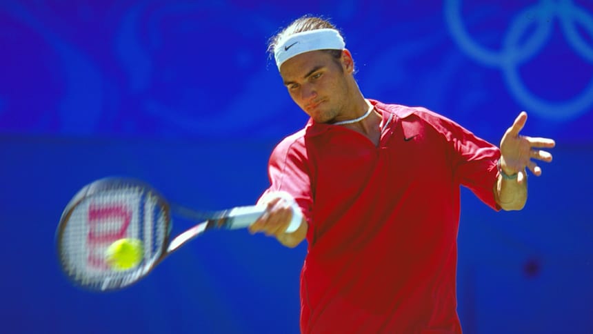 Roger Federer lors des Jeux de Sydney 2000