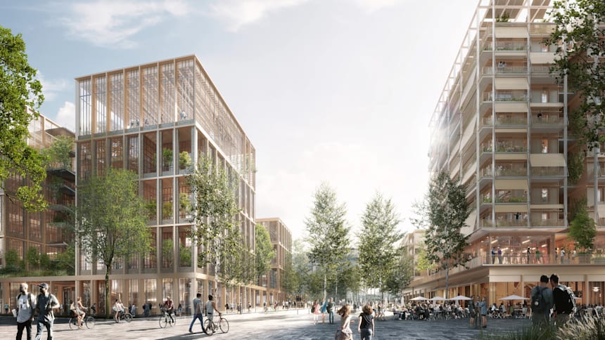 Así se ve una parte de la Villa Olímpica por fuera. Foto: Olympics