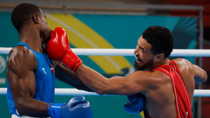 USA Boxing's Robby Gonzales lands a punch