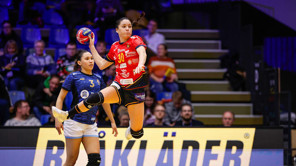 Soledad López, en un partido de España durante el Mundial femenino de Balonmano 2023
