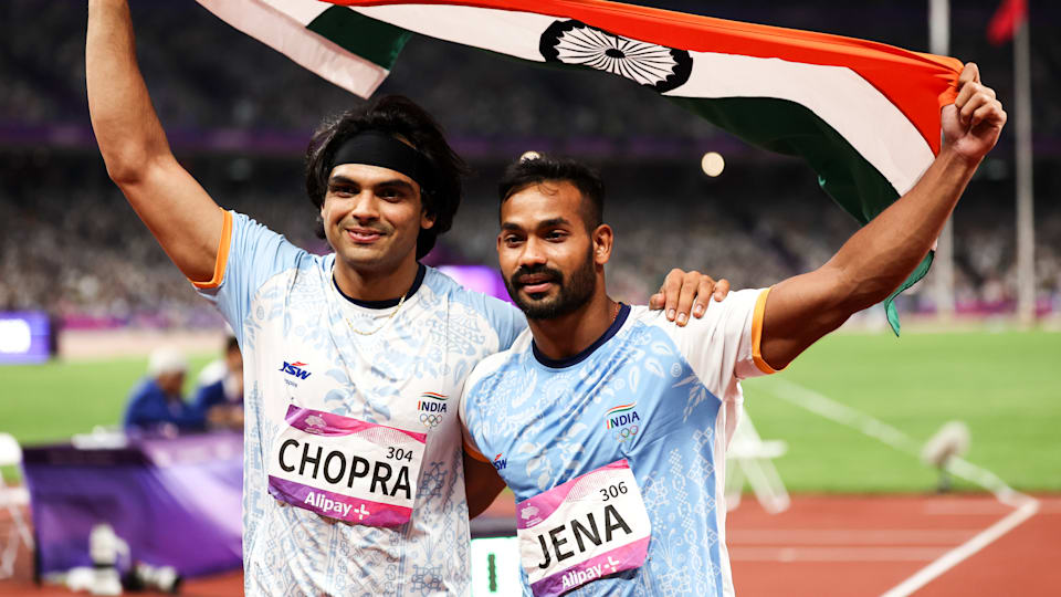 Asian Games 2023 javelin throw Neeraj Chopra wins gold medal, Kishore Jena gets silver get