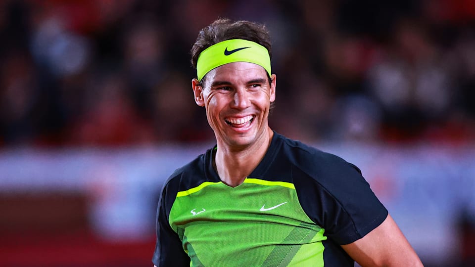 Rafael Nadal reacts during the match against Casper Ruud at Plaza Mexico on December 01, 2022 in Mexico City, Mexico