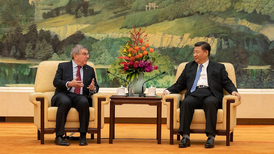 President Bach meets Chinese State Leader President Xi - after seeing progress made at Beijing 2022 venues 