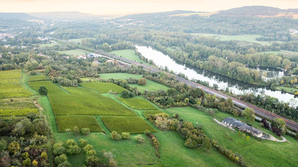 Aerial view of the Moselle River
