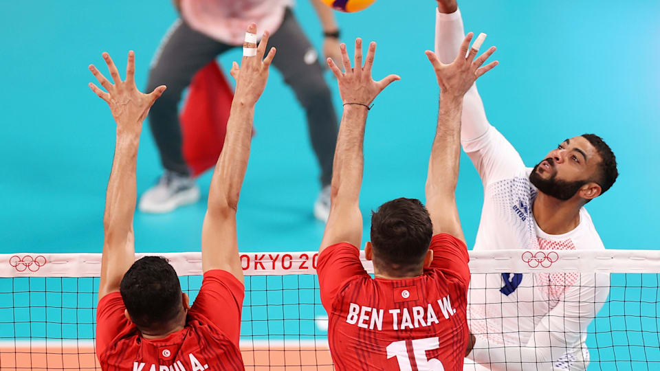 Earvin Ngapeth #9 of Team France 