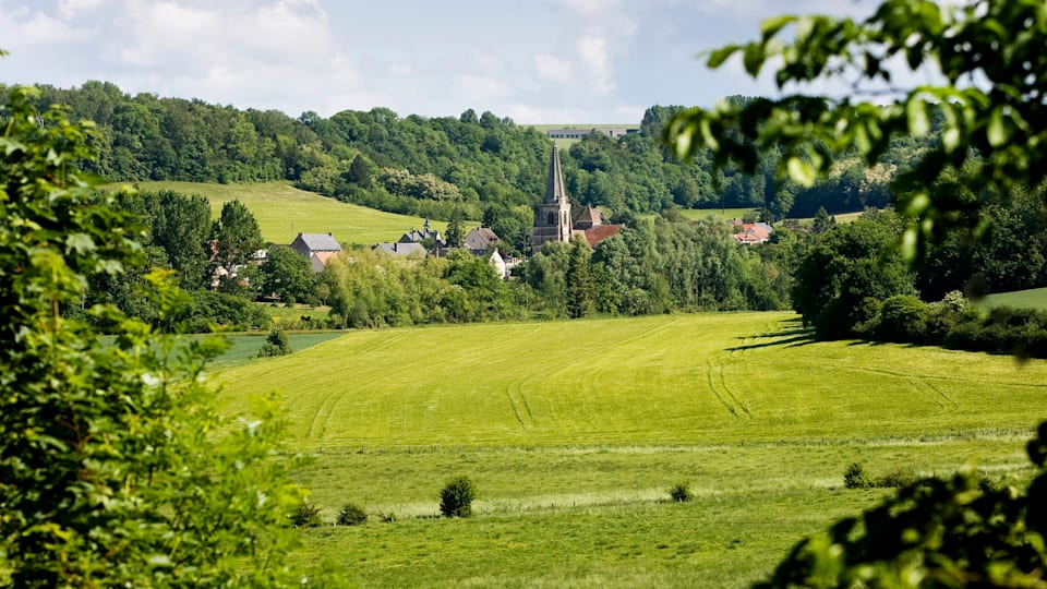 The Aisne flowing through Coucy-le-Château