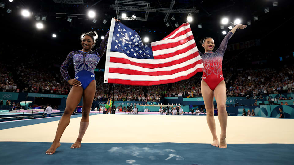 Simone Biles and Sunisa Lee all-around gold and bronze at Paris 2024