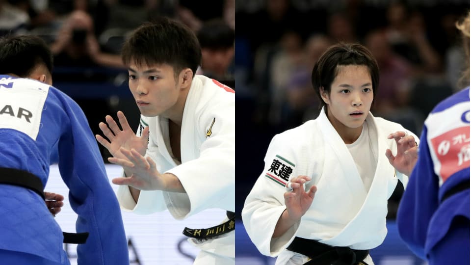 注目は阿部兄妹。兄の一二三（左）は男子66キロ級、妹の詩（右）は女子52キロ級で優勝を狙う