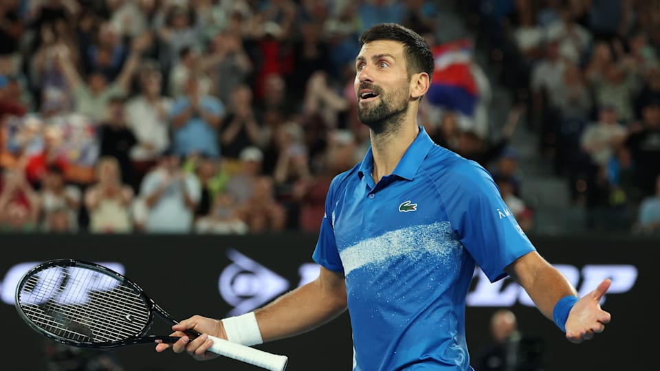 Tennis, Australian Open 2025 Olympic champion Novak Djokovic storms