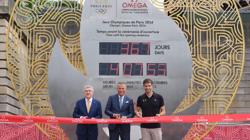 OMEGA unveils countdown clock to mark one year to go to Paris 2024 