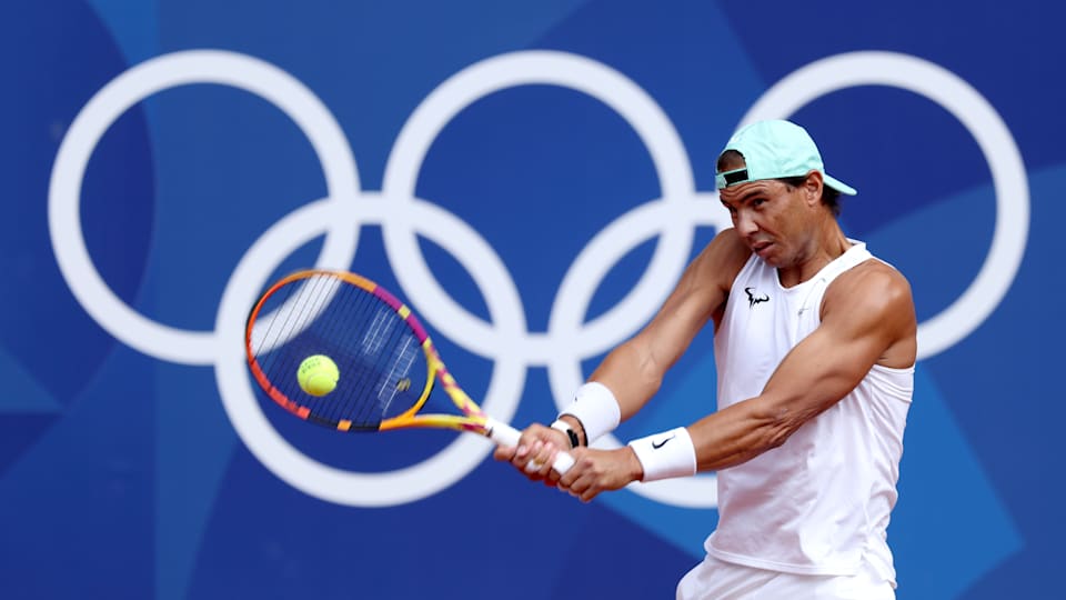 Rafael Nadal practice at Stade Roland Garros.