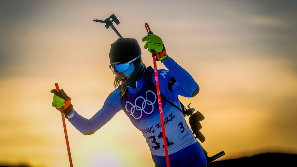 Lisa Vittozzi (ITA) competes during the Olympic Winter Games Beijing 2022