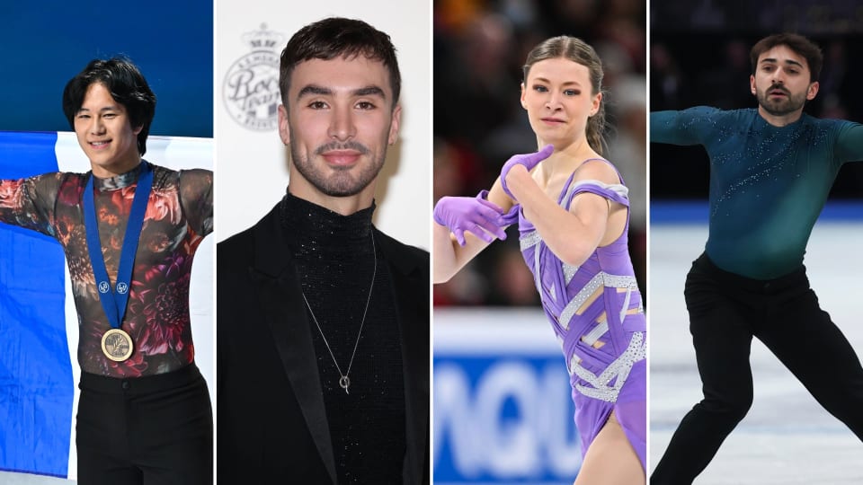 Adam Siao Him Fa, Guillaume Cizeron, Lorine Schild and Kevin Aymoz of Team France