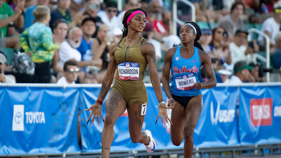 Sha'Carri Richardson wins Round 1 100m heat at U.S. Olympic Team Trials