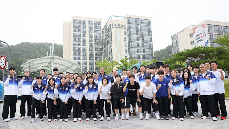 보도(084-1)2024 파리하계올림픽대회 대한민국 선수단 첫 출국 환송 사진