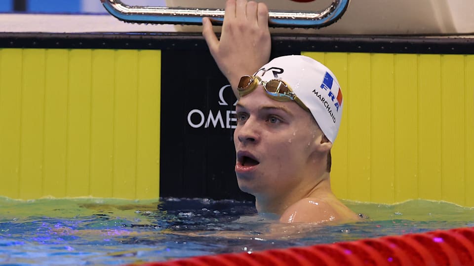Léon Marchand talks about a new world record and his Olympic