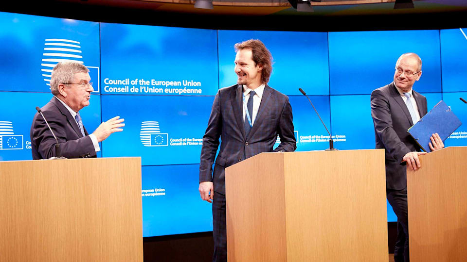 IOC President at the Council of the European Union for meeting on "sport in the 21st century”