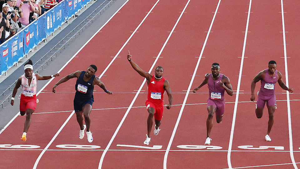Noah Lyles, Kenny Bednarek, Fred Kerley go 123 at U.S. Trials, headline men's 100m team for