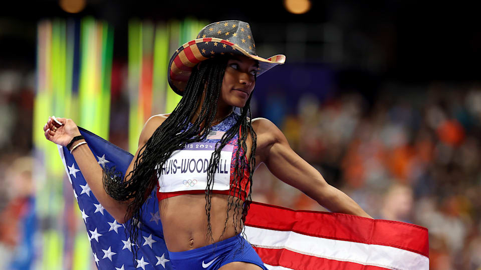Tara DavisWoodhall on raising long jump