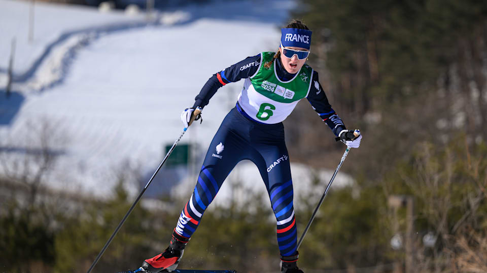 Romane Baud FRA in action in the Nordic Combined Women 
