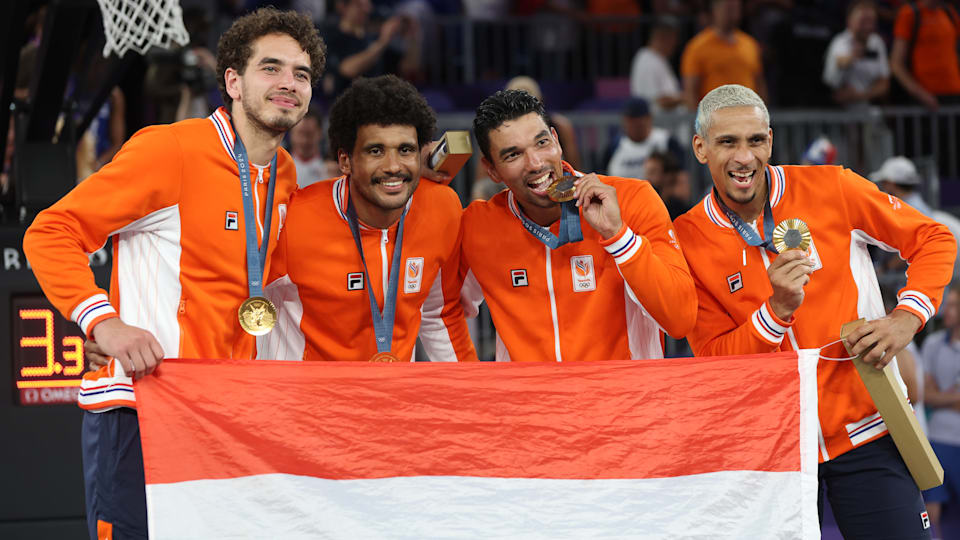 Jan Driessen, Dimeo van der Horst, Arvin Slagter, and Worthy de Jong of Team Netherlands