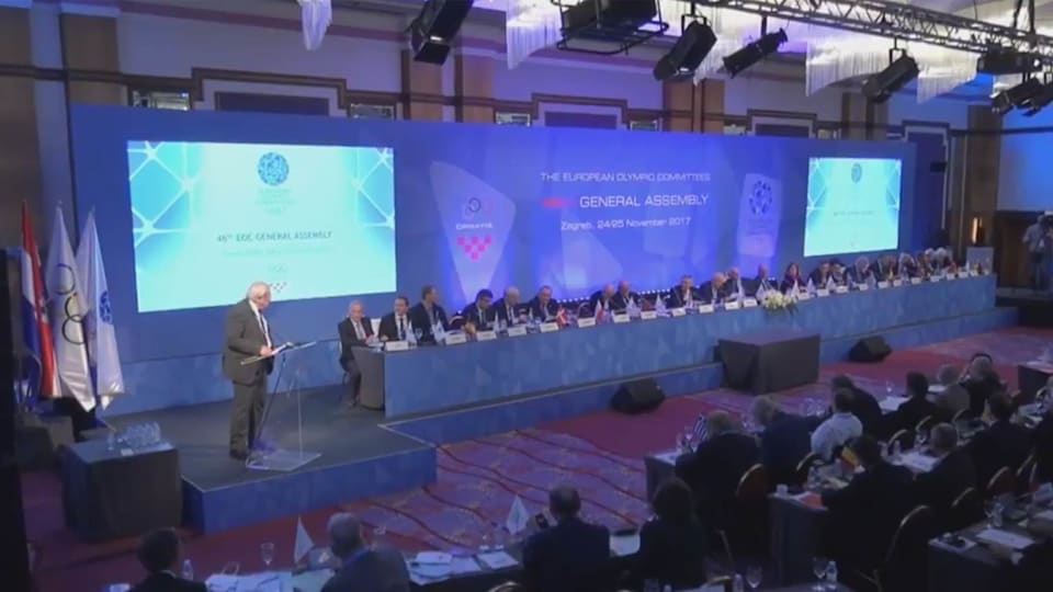 Le président du CIO s'adresse à l'Assemblée générale des Comités Olympiques Européens à Zagreb